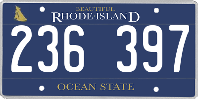 RI license plate 236397