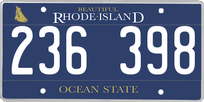 RI license plate 236398