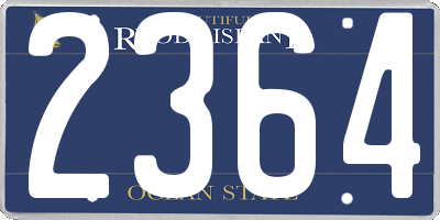 RI license plate 2364