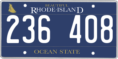 RI license plate 236408