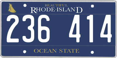 RI license plate 236414