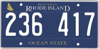 RI license plate 236417