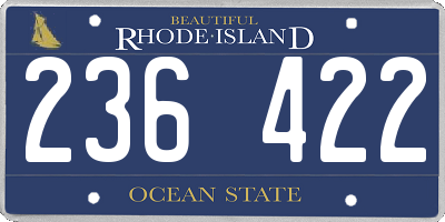 RI license plate 236422