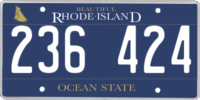 RI license plate 236424