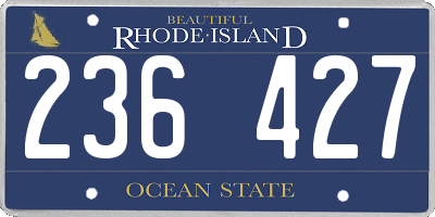 RI license plate 236427