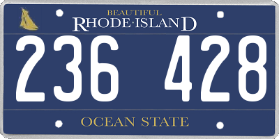 RI license plate 236428