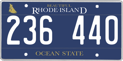 RI license plate 236440