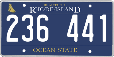 RI license plate 236441