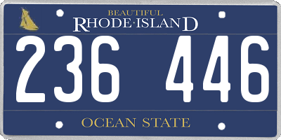 RI license plate 236446