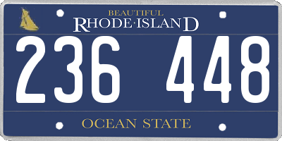 RI license plate 236448