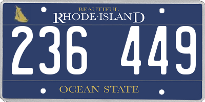 RI license plate 236449