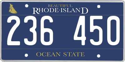 RI license plate 236450