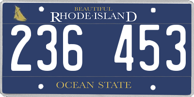 RI license plate 236453