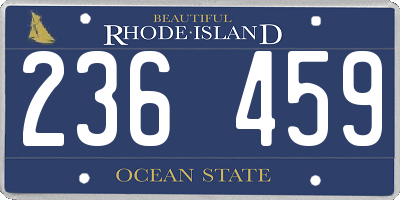 RI license plate 236459