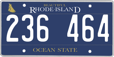 RI license plate 236464