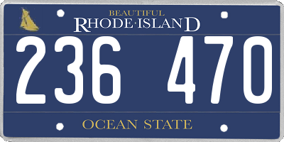 RI license plate 236470