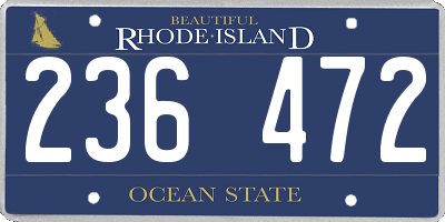 RI license plate 236472