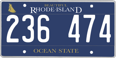 RI license plate 236474