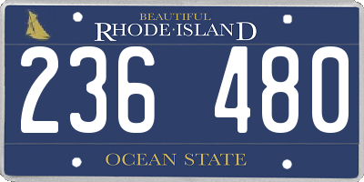 RI license plate 236480