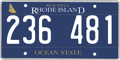 RI license plate 236481