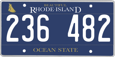 RI license plate 236482