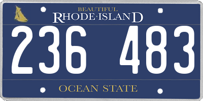 RI license plate 236483
