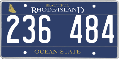 RI license plate 236484