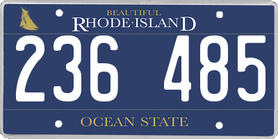 RI license plate 236485