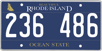 RI license plate 236486