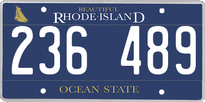 RI license plate 236489