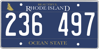 RI license plate 236497