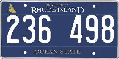 RI license plate 236498