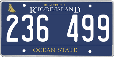 RI license plate 236499