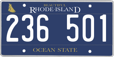 RI license plate 236501