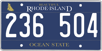 RI license plate 236504