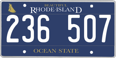 RI license plate 236507