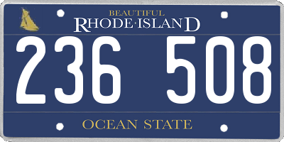 RI license plate 236508