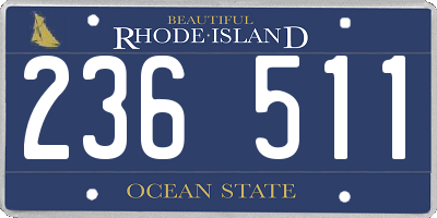 RI license plate 236511