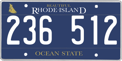 RI license plate 236512