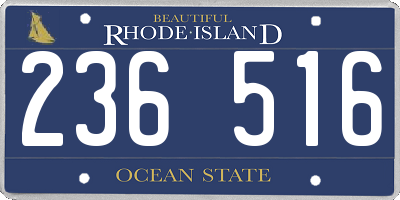 RI license plate 236516