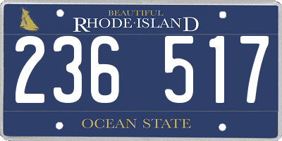 RI license plate 236517