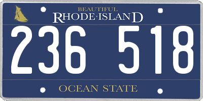 RI license plate 236518