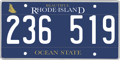 RI license plate 236519