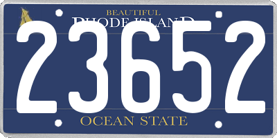 RI license plate 23652