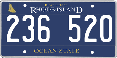 RI license plate 236520