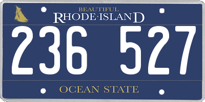 RI license plate 236527