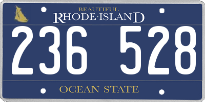 RI license plate 236528