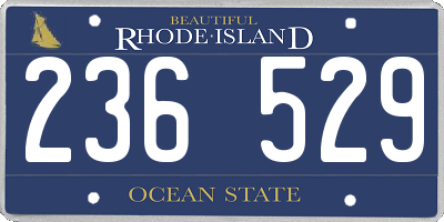 RI license plate 236529