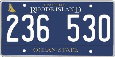 RI license plate 236530