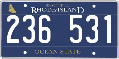 RI license plate 236531